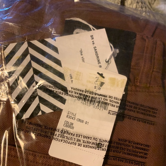 Sandrine Rose by Free People Brown (Carrub)  Patchwork Pants Size 28 - Picture 15 of 15